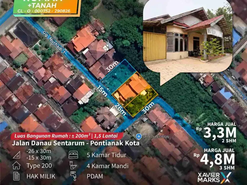 Tanah 15×30 m di Pontianak Kota – Siap Dikembangkan