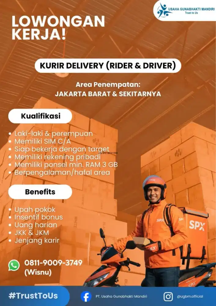 Kurir dan driver shope spx