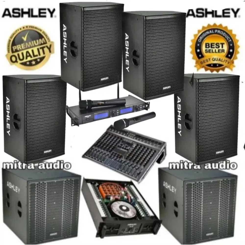 Paket soundsystem Ashley 15 pasif 4 unit & subwoofer Ashley 18 pasif
