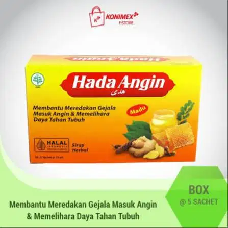 Hada Angin sirup Herbal membantu meredakan gejala masuk angin