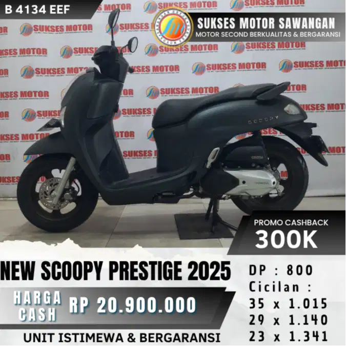DP 800 CASH KREDIT HONDA NEW SCOOPY PRESTIGE TH 2025 KEYLES BERGARANSI