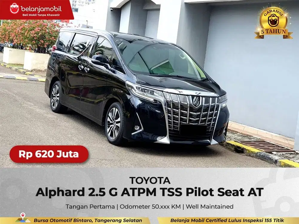 [ GARANSI 5TH ] Toyota Alphard 2.5 G ATPM TSS Pilot Seat AT 2021/2022