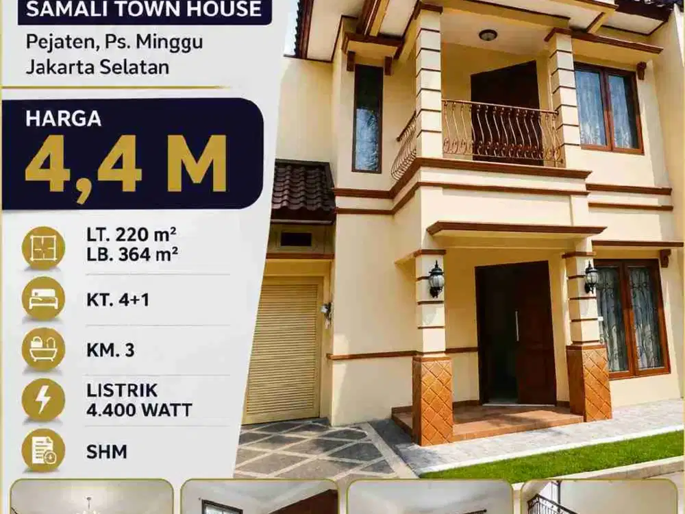 dijual rumah di town house samali pejaten jaksel