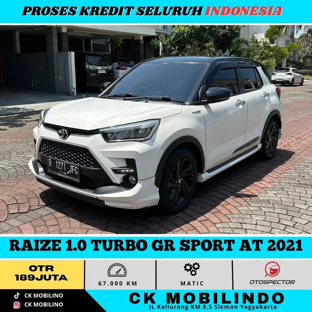 RAIZE 1.0 TURBO GR SPORT AT 2021 PUTIH PEMAKAIAN 2022