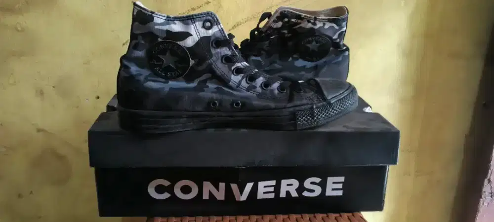 Sepatu Converse Hi White Black CTAS