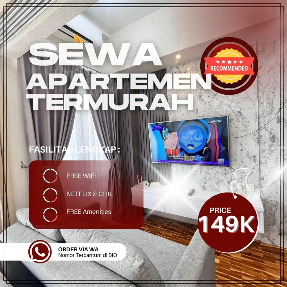 Sewa Apartemen GREEN PRAMUKA Harian/Transit Termurah Jakarta Pusat