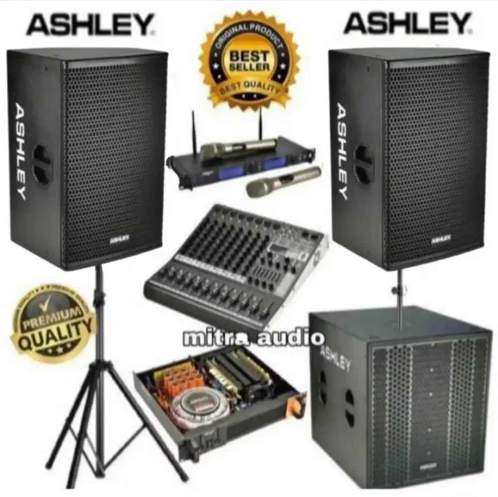 Paket soundsystem Ashley 15 pasif 2 unit & subwoofer Ashley 18 pasi
