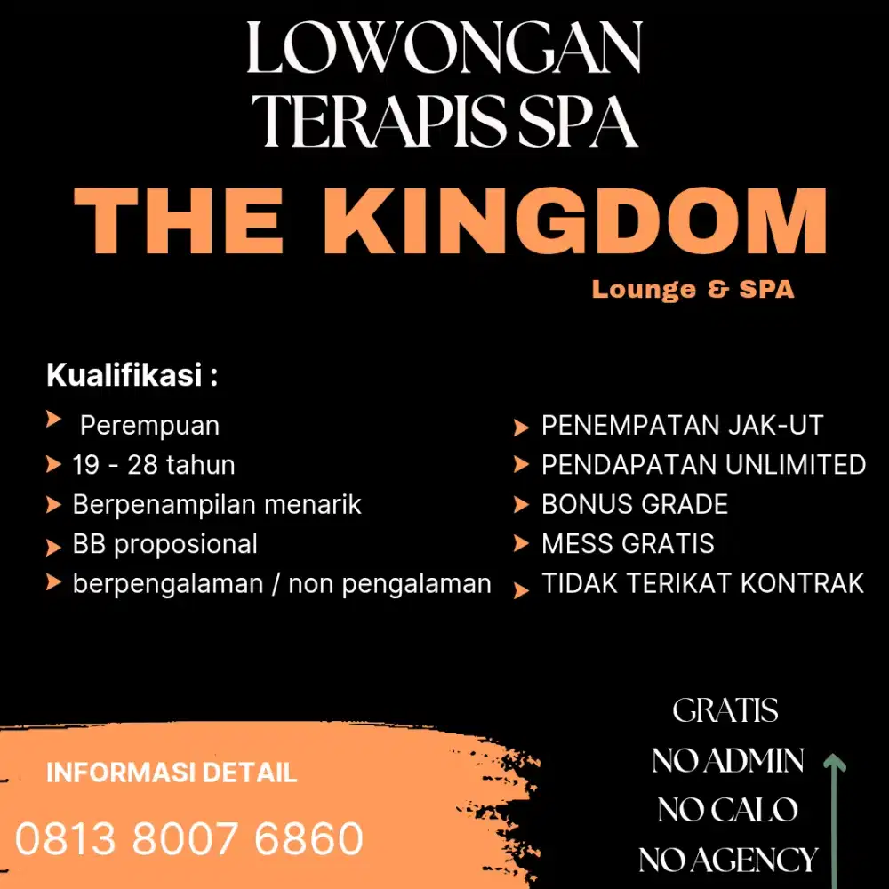 Loker Terapis Spa