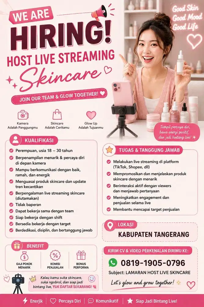 LOWONGAN KERJA HOST LIVE STREAMING