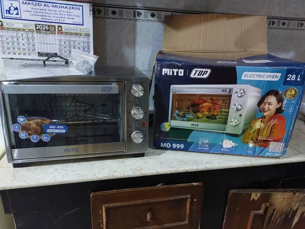 Oven listrik baru 1 kali dipakai