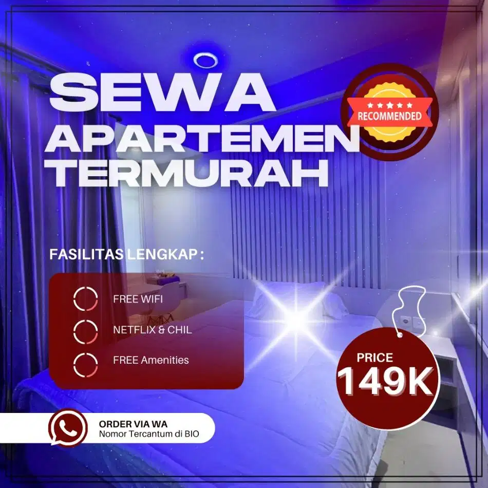 Sewa Apartemen Patraland Urbano Bekasi Utara Harian/Transit Termurah