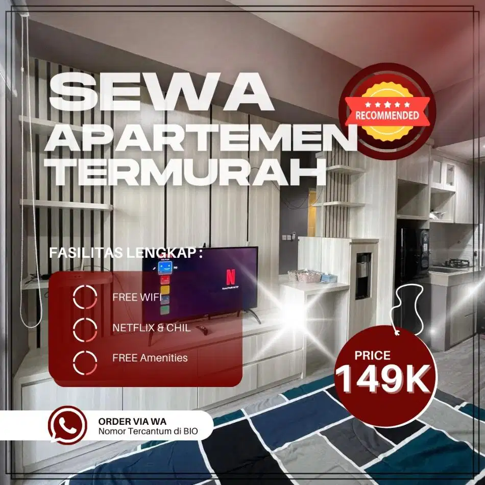 Sewa Apartemen Depok Transpark Cibubur Harian/Transit Termurah