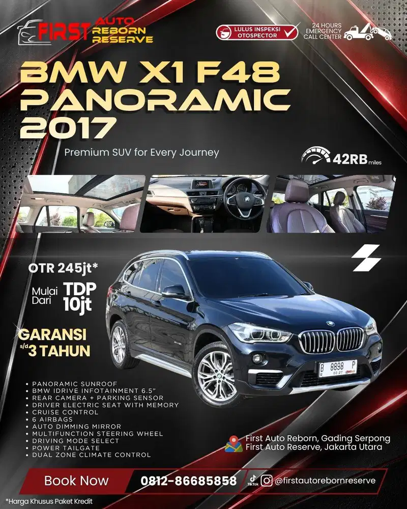 (TDP2jtan) BMW X1 F48 2017 Panoramic