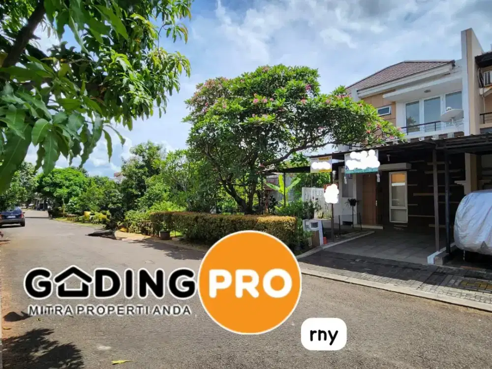 DIJUAL RUMAH 2 LANTAI DI CLUSTER KOTA WISATA CIBUBUR – SAMPING TAMAN