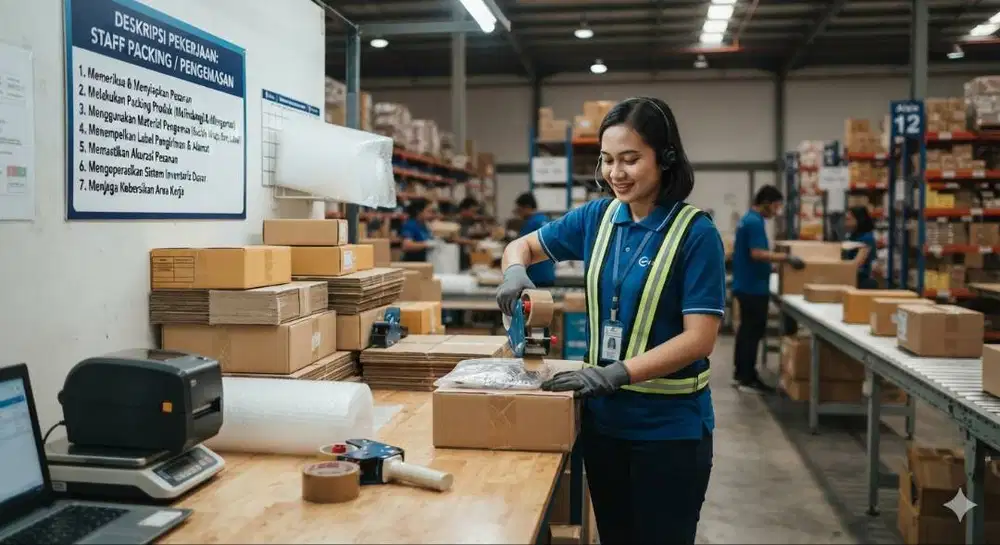 Dicari packaging staff untuk OL shop