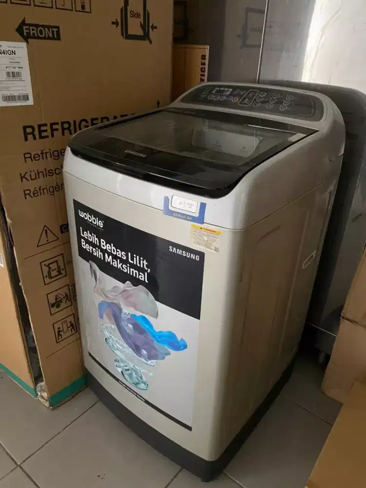Di jual mesin cuci samsung top load - kondisi nyala