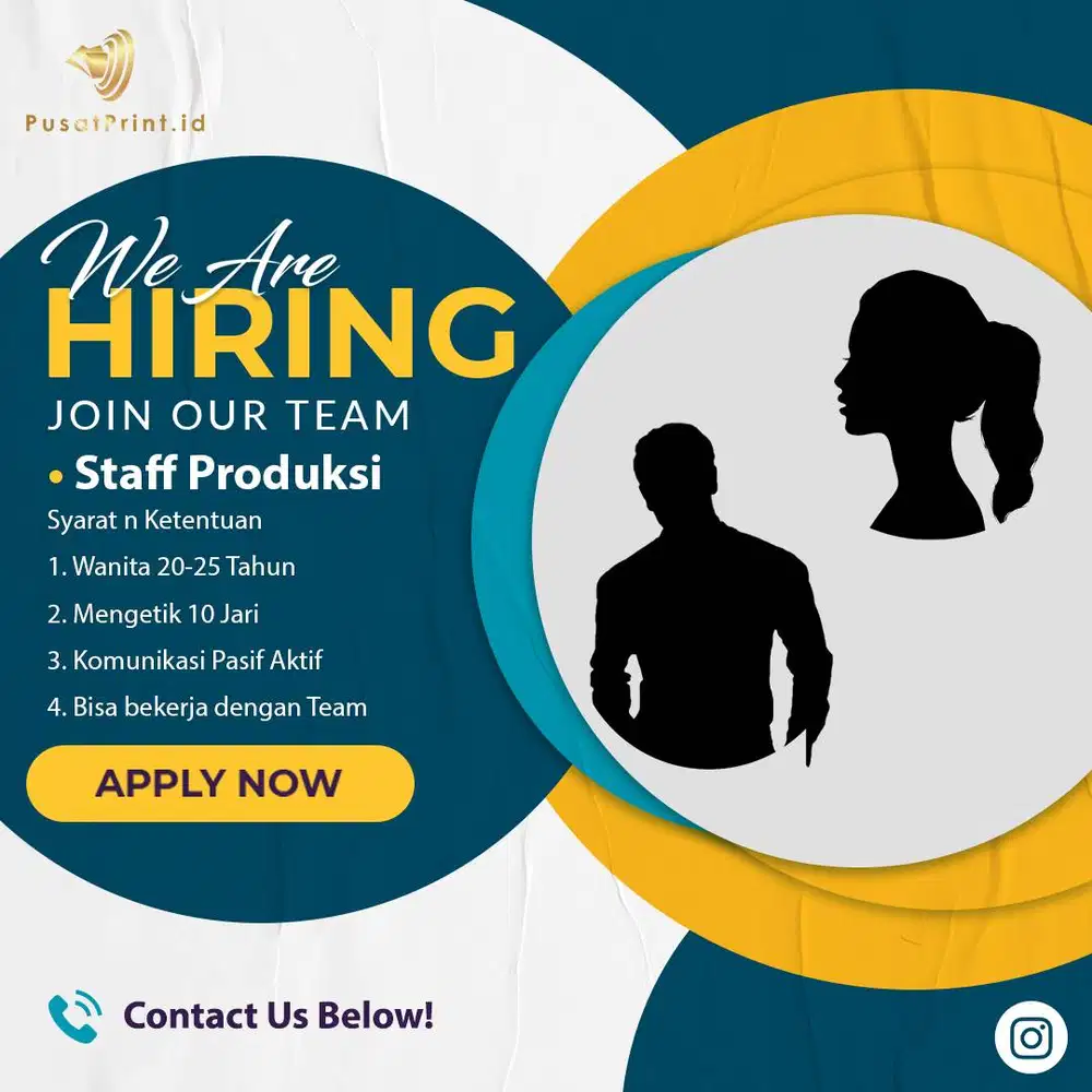 STAFF PRINTING PRODUKSI PRIA WANITA UMUR 21-26 TAHUN DI PENJARINGAN