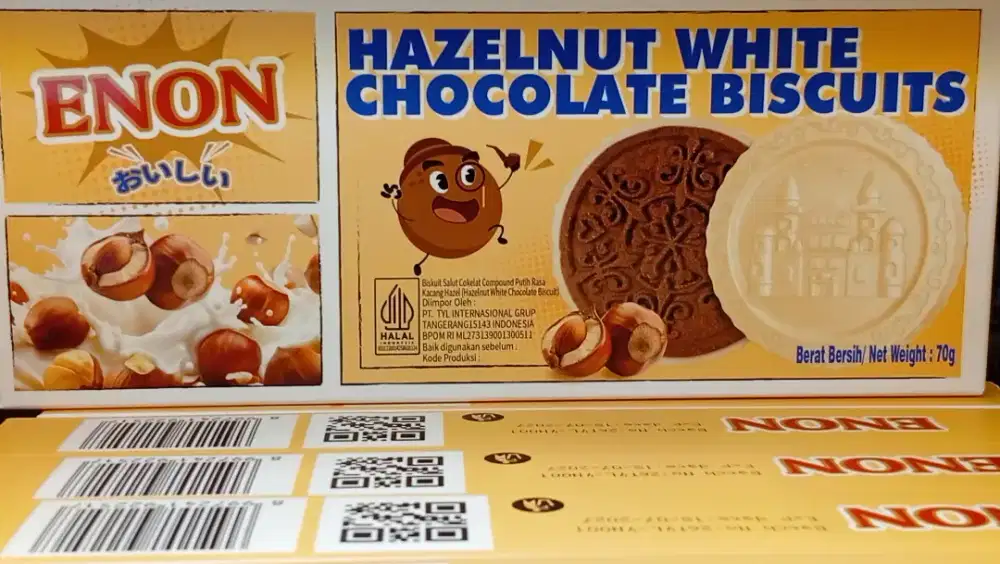 (T) ENON CHOCOLATE BISCUIT (STRAWBERRY & WHITE CHOCOLATE) 70G