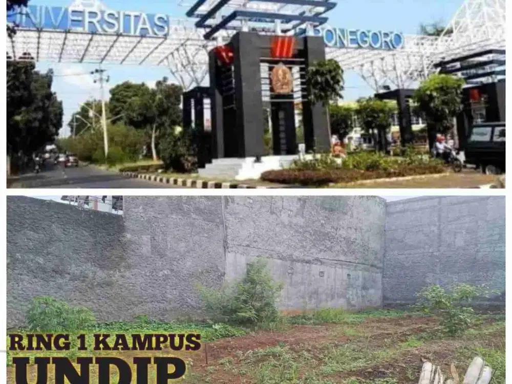 TANAH SUPER STRATEGIS,SHM,PINGGIR JALAN BESAR ,RING 1 KAMPUS UNDIP TEMBALANG