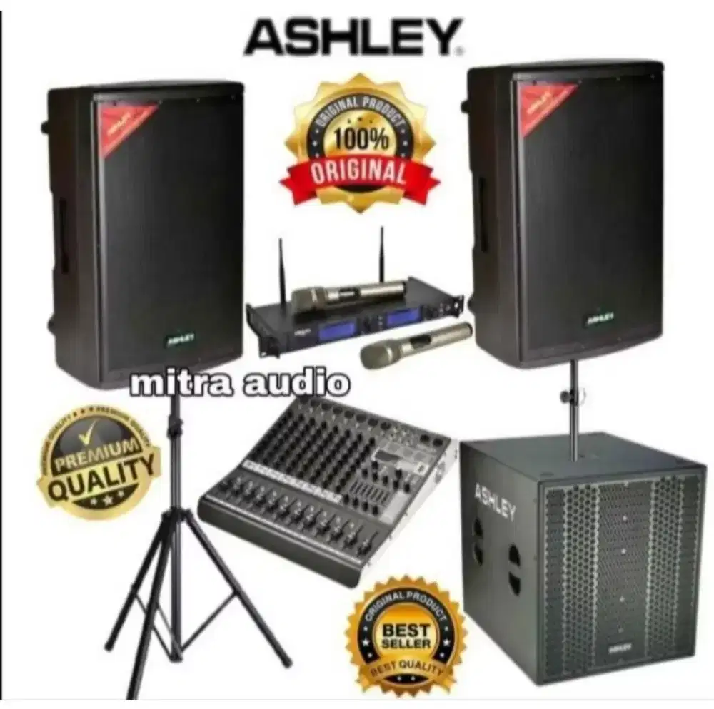 Paket soundsystem Ashley 15 pasif 2 unit & subwoofer
