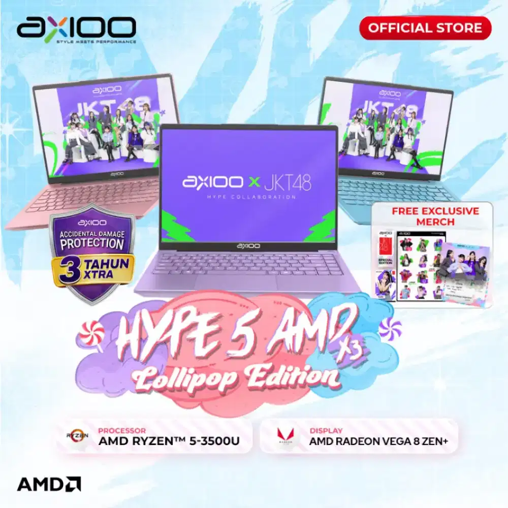 Laptop Axioo Hype 5 X3, RAM 8GB, SSD 256GB, BISA KREDIT DI YESSSCREDIT