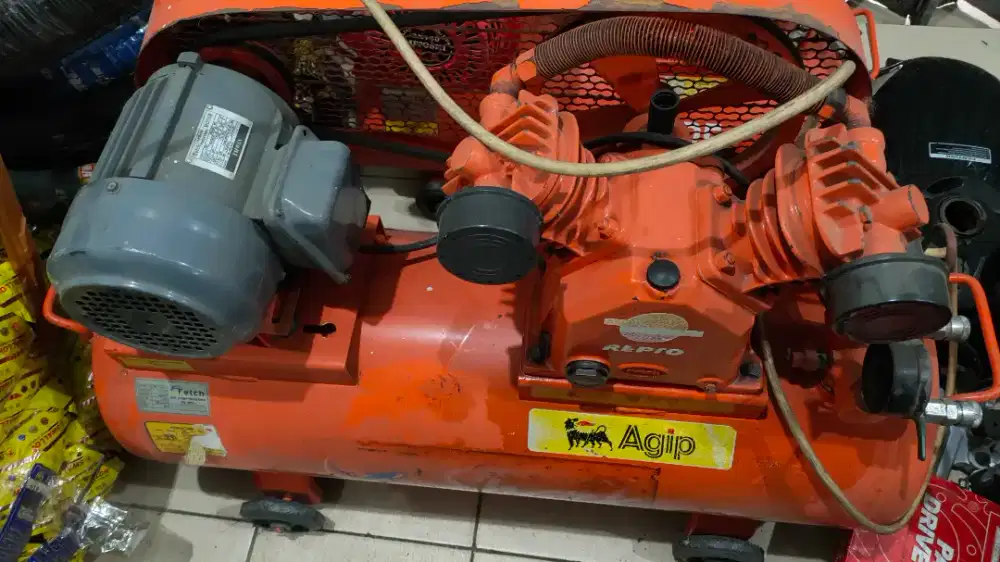 Kompresor Angin Agip Bekas 1/2 PK – Motor Fetch Taiwan