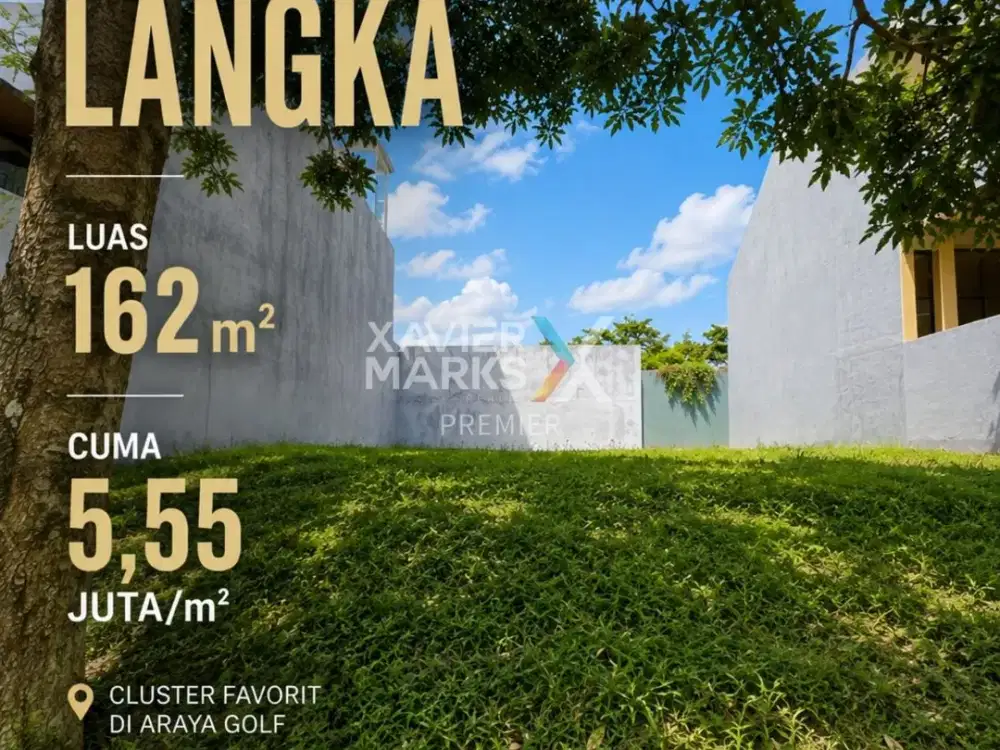 Harga Miring Dijual Tanah Kavling di Araya Golf, Malang (MA)