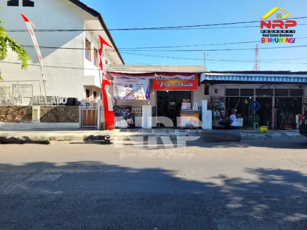 Dijual tanah bonus bangunan ruko diatasnya di Banyuwangi Kota
