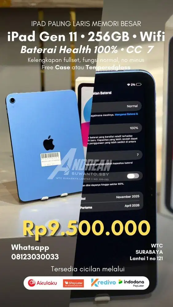 SECOND IPAD GEN 10 256GB WIFI ONLY