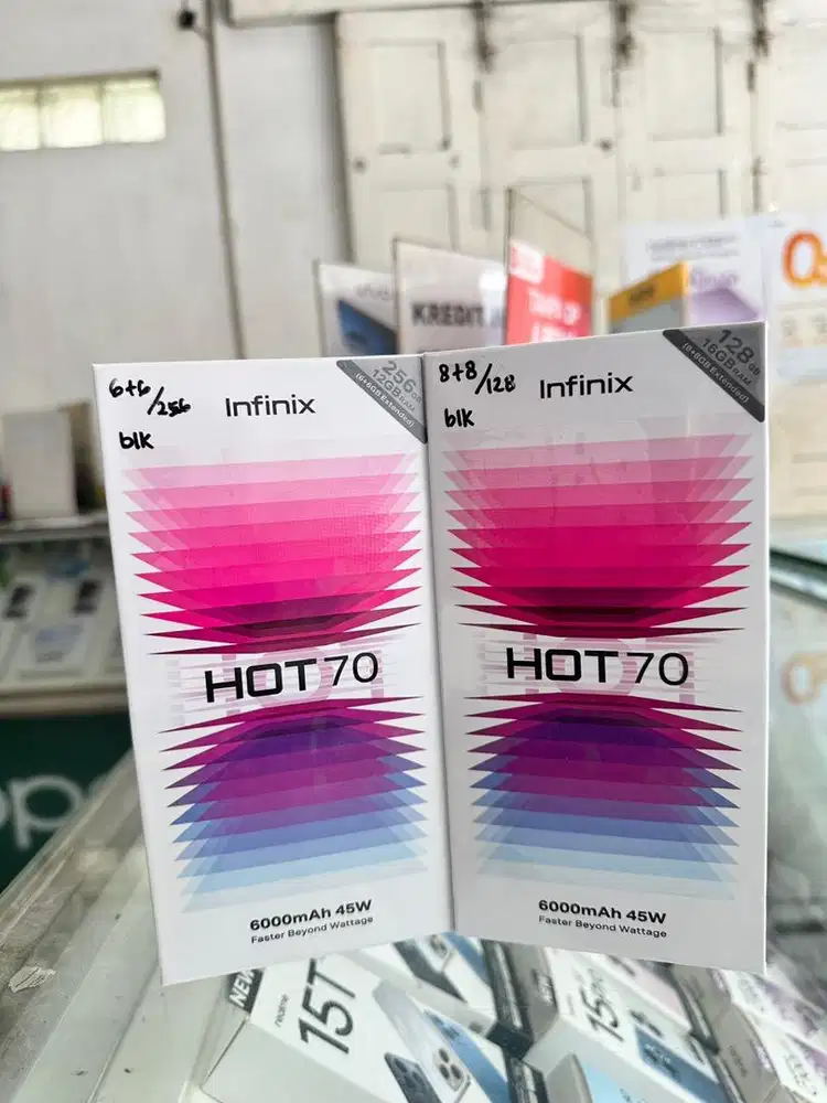 Infinix hot 70 6/256gb new, bisa cicilan cukup ktp aja