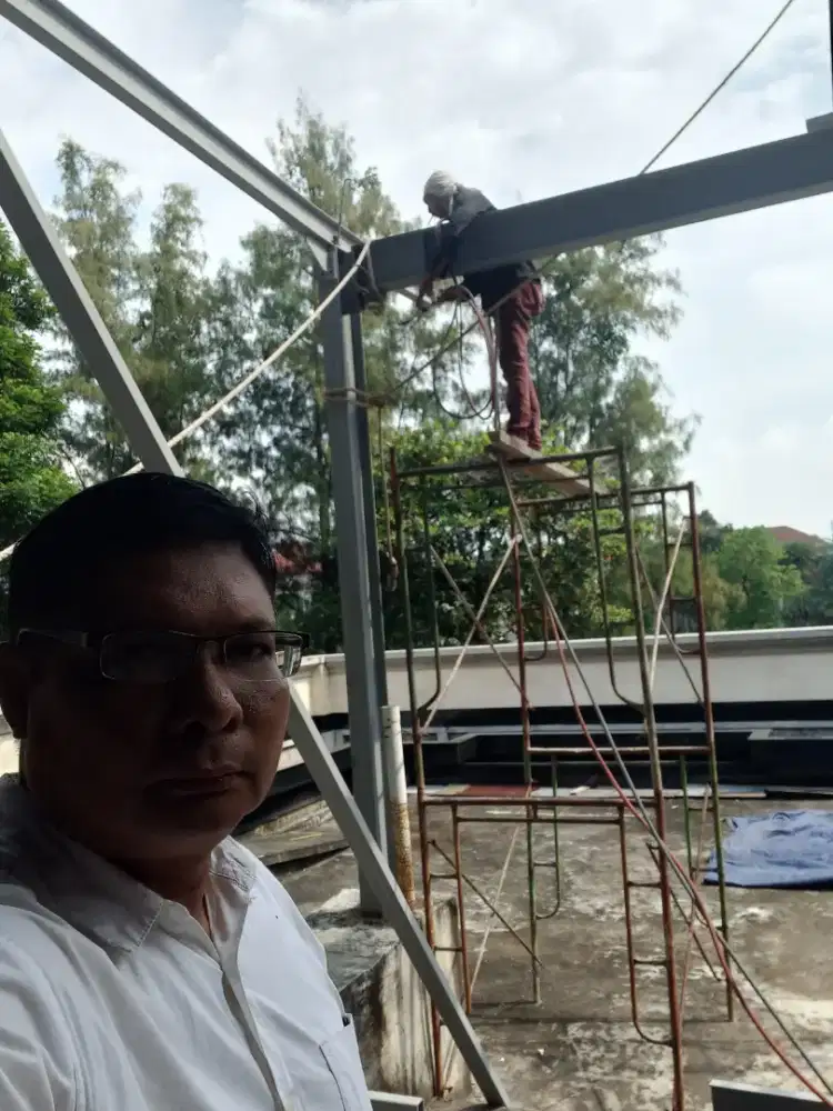 Atap baja ringan, Plafon, Cat, Pagar renovasi dan bangun baru