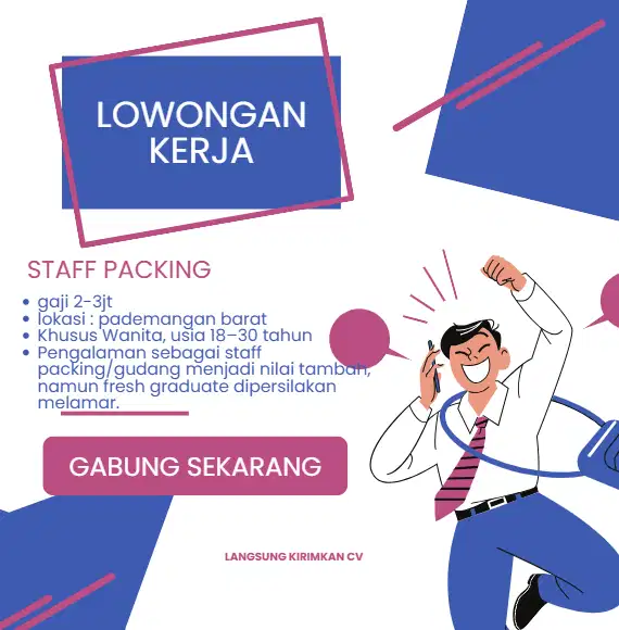 LOKER PACKING KHUSUS CEWEK DI PADEMANGAN BARAT