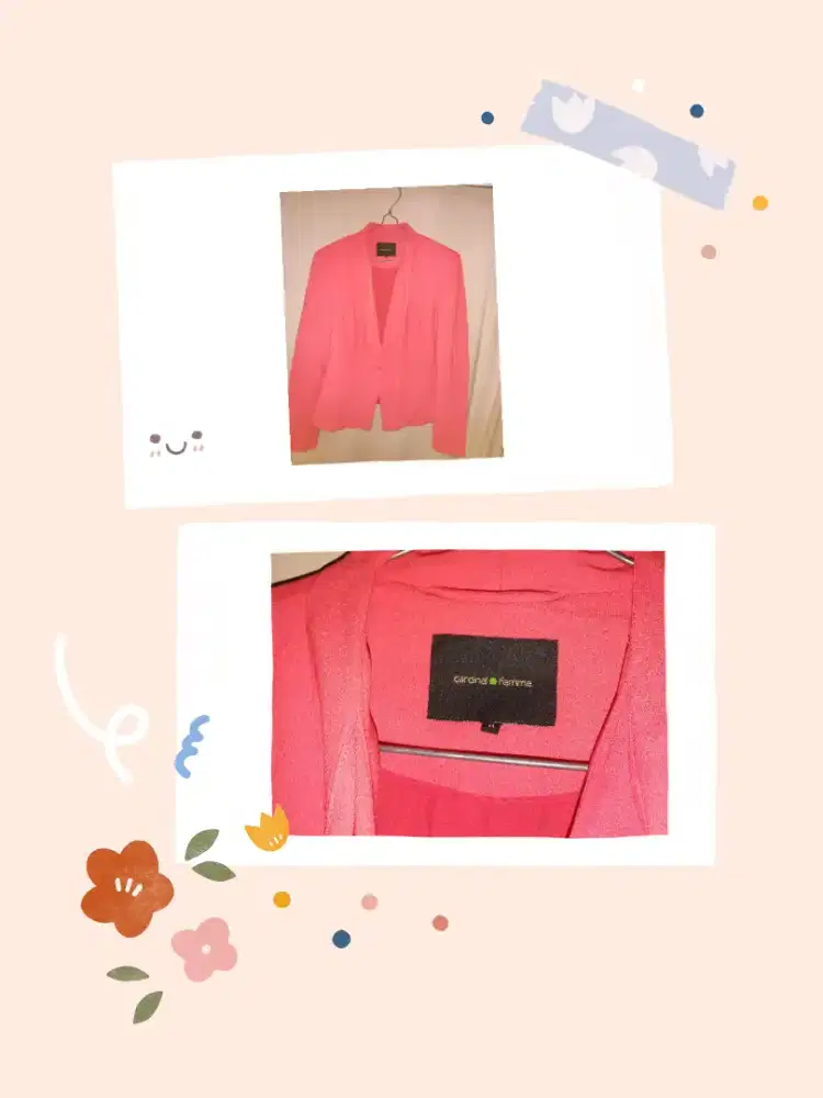 Blazer wanita orange, warna lighting camera hp jadi berbeda