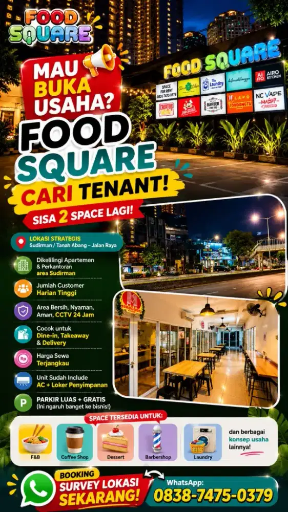DISEWAKAN KIOS UNTUK KULINER