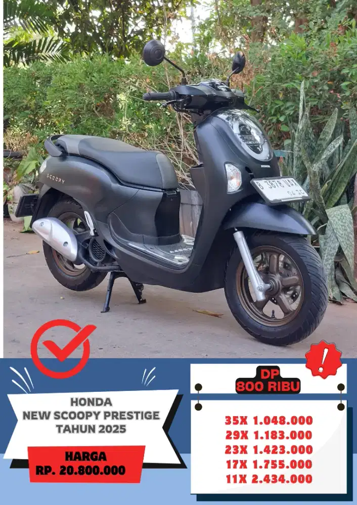 Honda New Scoopy Prestige Tahun 2025 DP 800Ribu