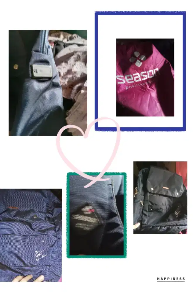 Tas laptop ada chargeran utk laptop dari dalam dan ada raincoatnya