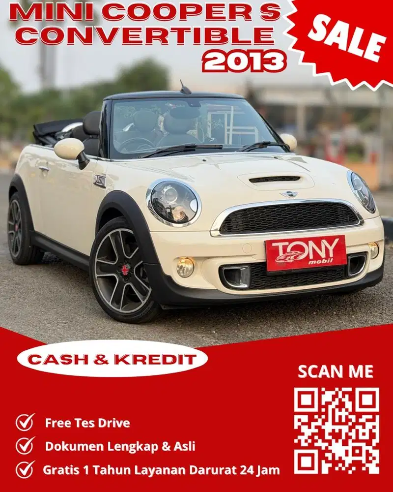 Mini Cooper 1.6 S Turbo AT 2013 Putih
Convertible Soft Top Elektrik