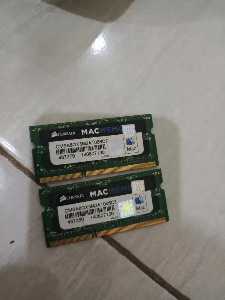 SODIMM DDR3 Non L Corsair 8Gb PC-8500/1066MHZ (Garansi Lifetime)