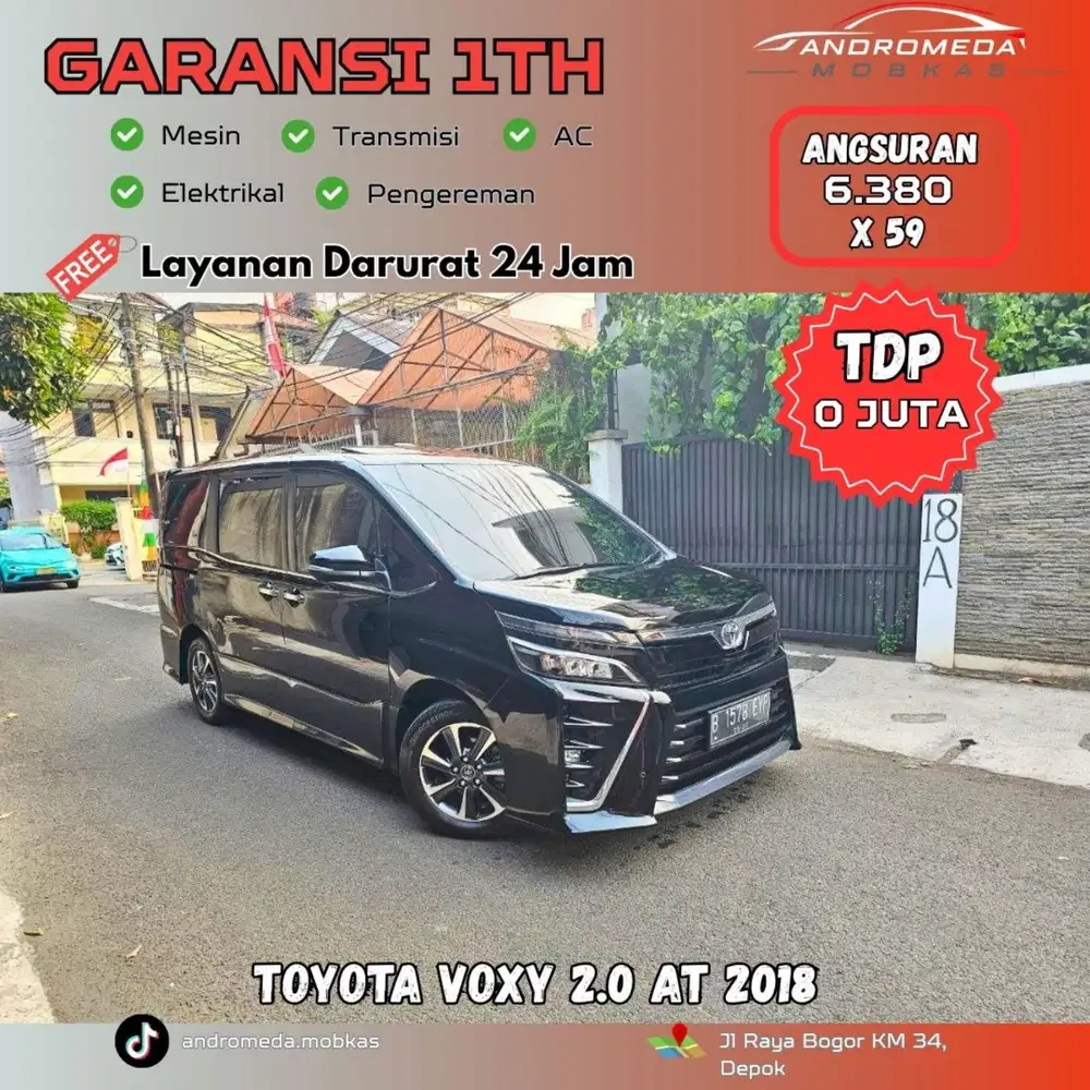 TDP TERMURAH 0 JT (TANPA DP) TOYOTA VOXY 2.0 AT 2018 ISTIMEWA