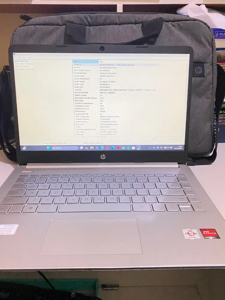 DIJUAL CEPAT! LAPTOP HP 14s SIAP PAKAI (PAKET LENGKAP)