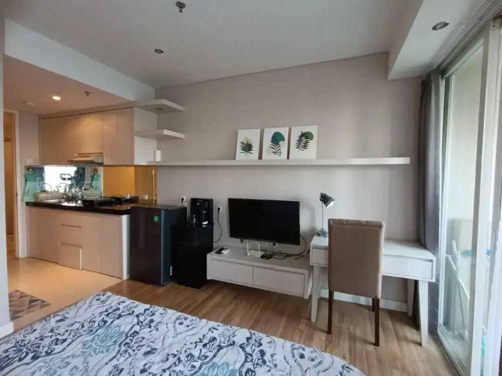 sewa murah studio apartemen landmark residence siap huni
