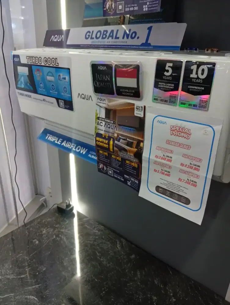 HOT PROMO AC AQUA TERMURAH 3 JUTAAN SIAP PAKAI BERGARANSI RESMI