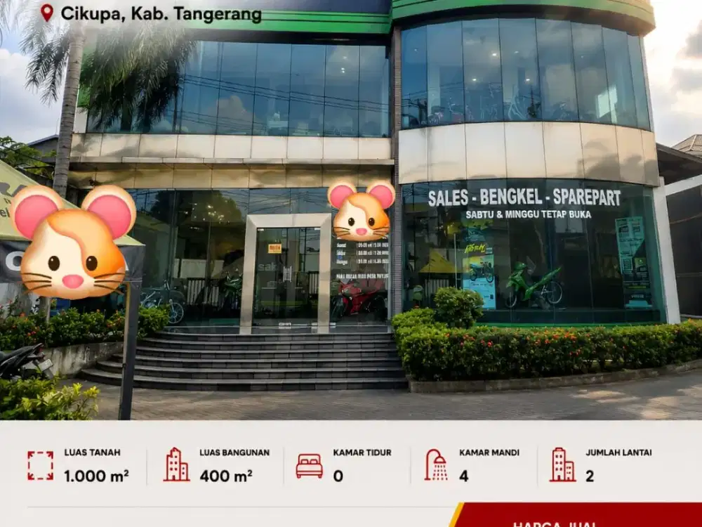 Dijual Gedung Showroom Eks Otomotif, Cikupa, Kab. Tangerang (Yuk103)