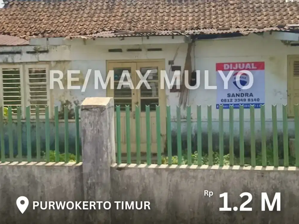 Dijual Tanah Bonus Rumah!!! Lokasi Strategis di Purwokerto Timur Dekat Area Perbelanjaan