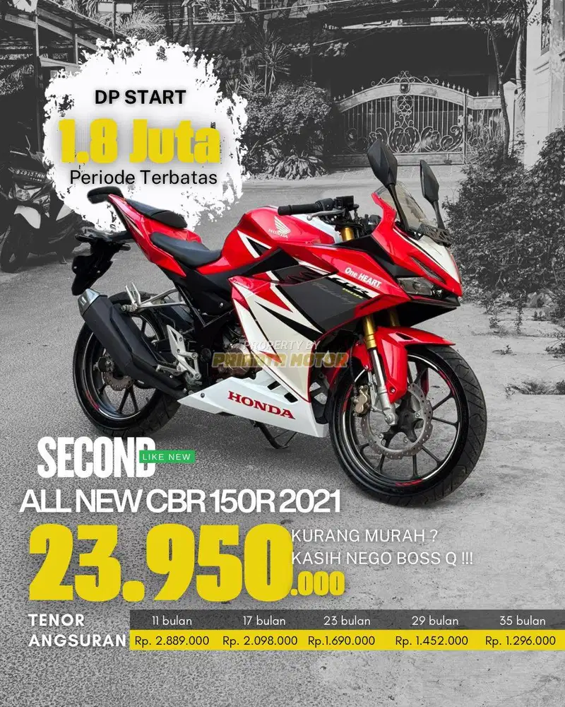 CREDIT DP MULAI 1,8 JUTAA HONDA ALL NEW CBR 150R 2021