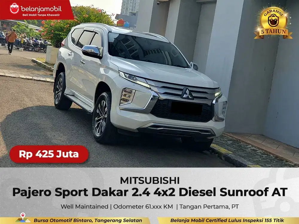 [GARANSI 5TH] Mitsubishi Pajero Sport Dakar 2.4 4x2 Sunroof 2022/2023