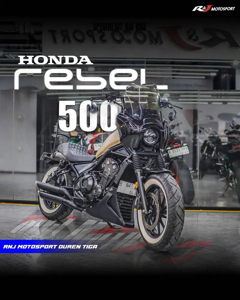Honda Rebel 500 cc Km 16.000an warna Coklat