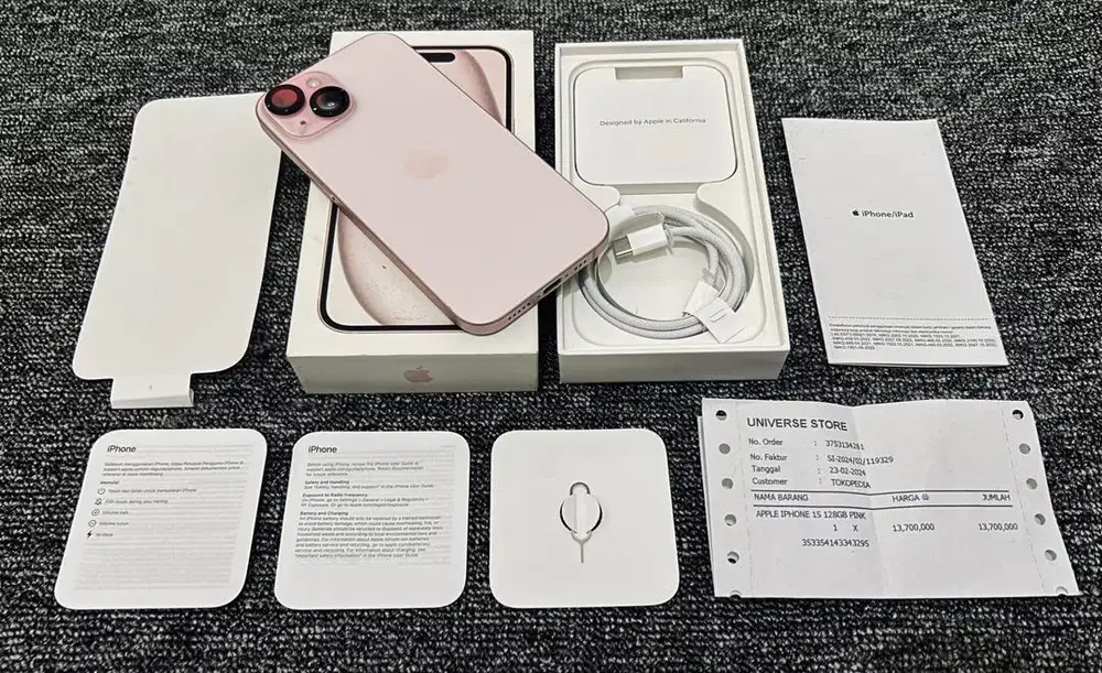 IPhone 15 Pink 128 GB IBOX ( TT/BT )