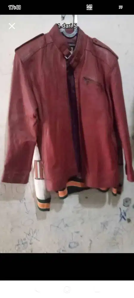 Jaket kulit asli