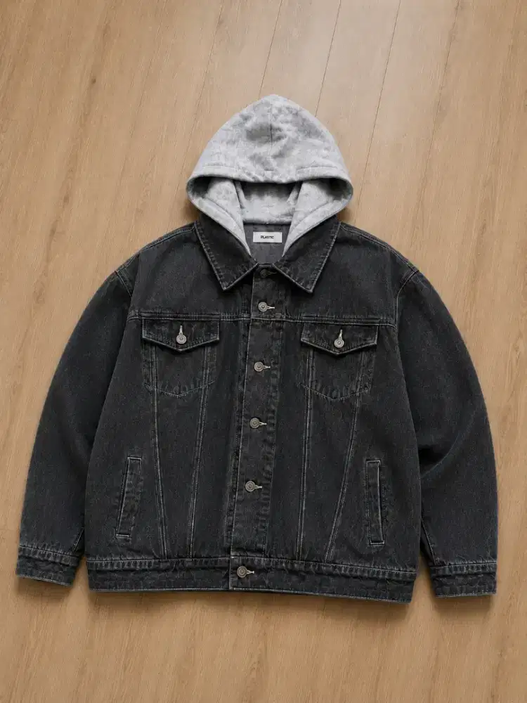 Jaket Denim Ber Hoodie